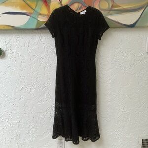NSR Black Lace Midi Dress